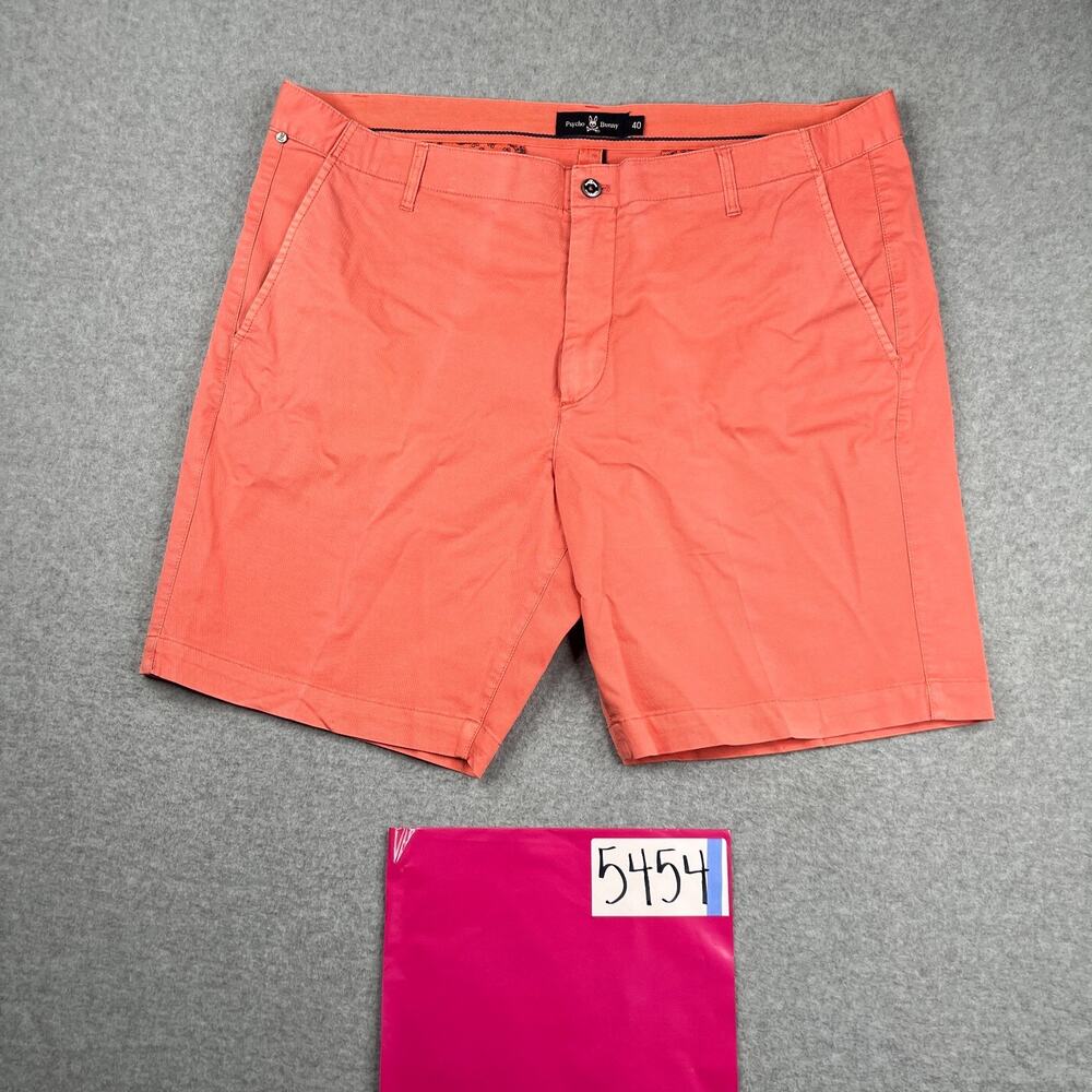 Psycho Bunny Shorts 40 Pink Chino Casual Chino Outdoor Casual Slash Pockets Mens